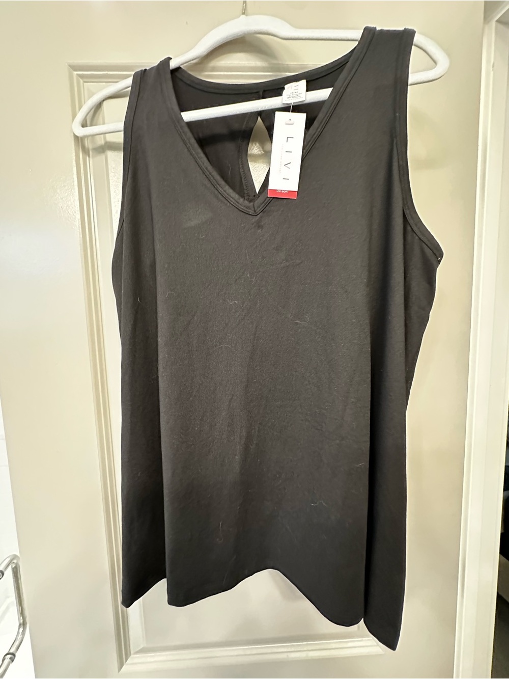 Lane Bryant Black V-Neck Sleeveless Tank
